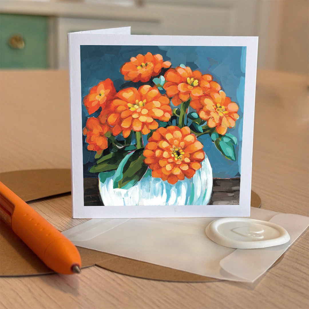 Orange Ranunculus Tiny Greeting card