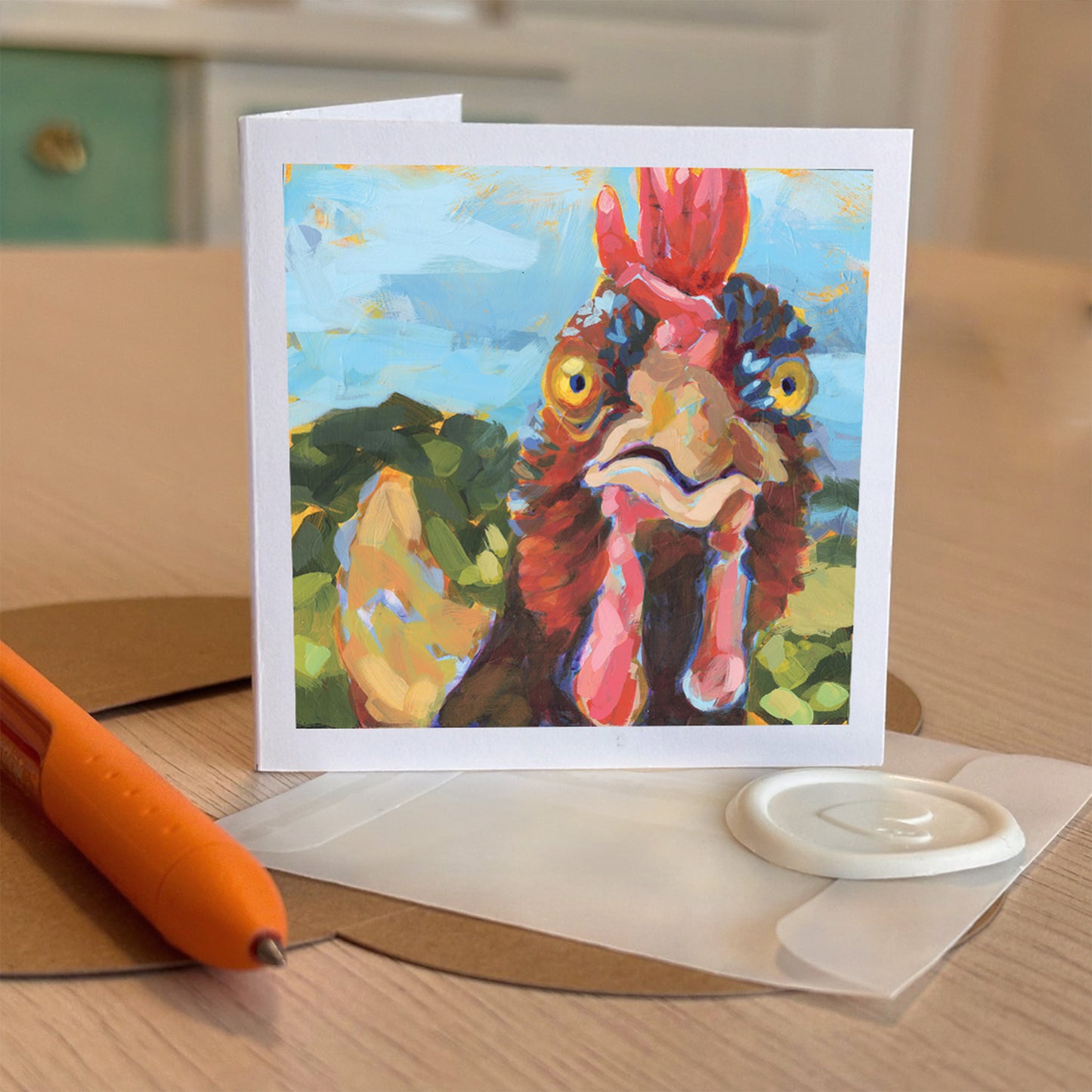 Rooster (Cluck Norris) Tiny Greeting card