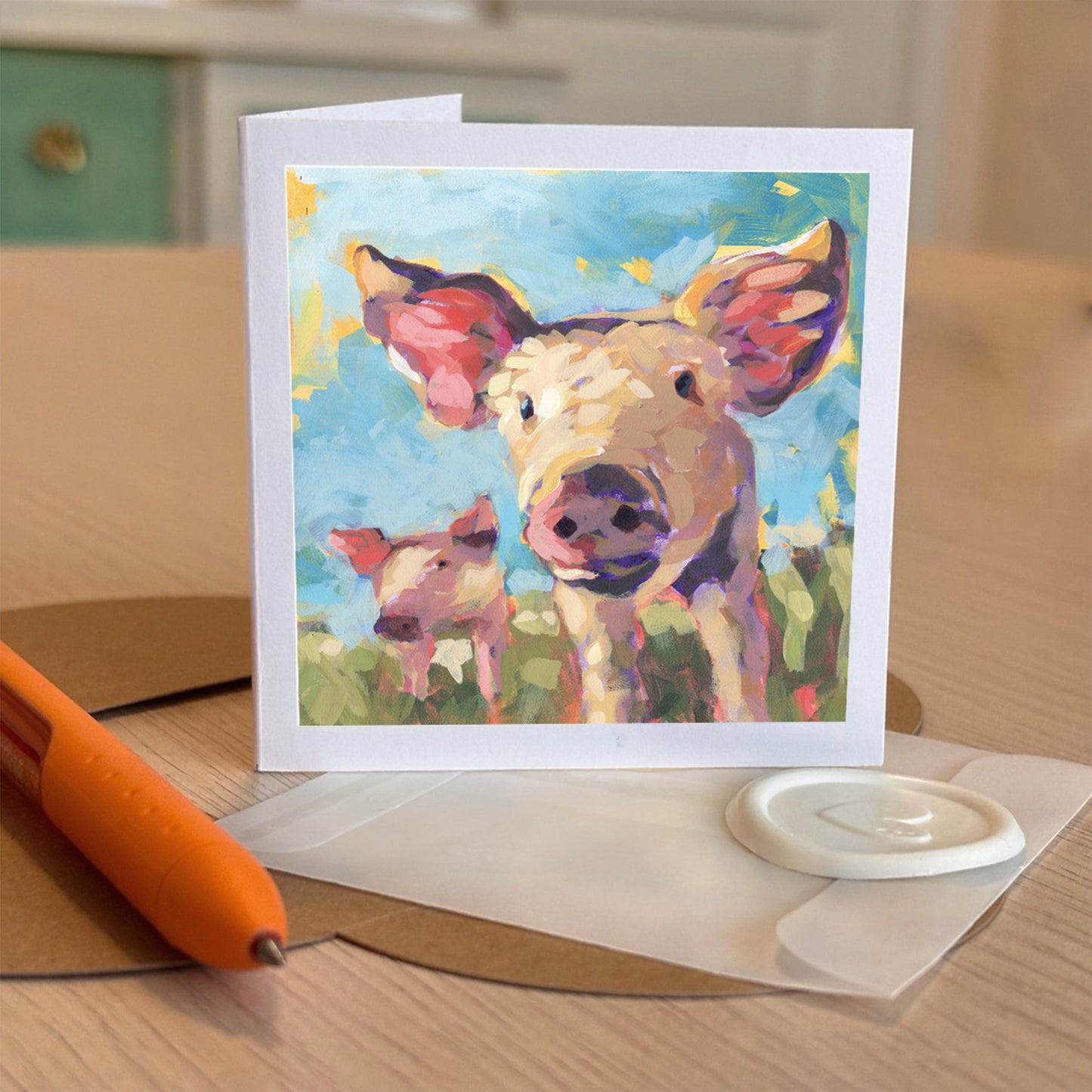 Pig Tiny Greeting card