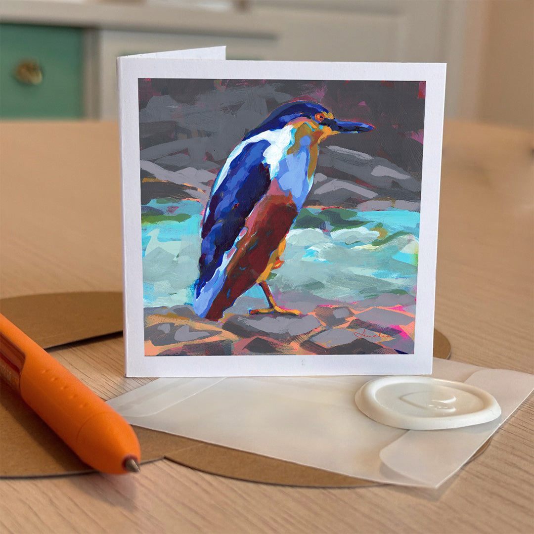 Cap (Black Hooded Heron), Tiny Greeting Cards