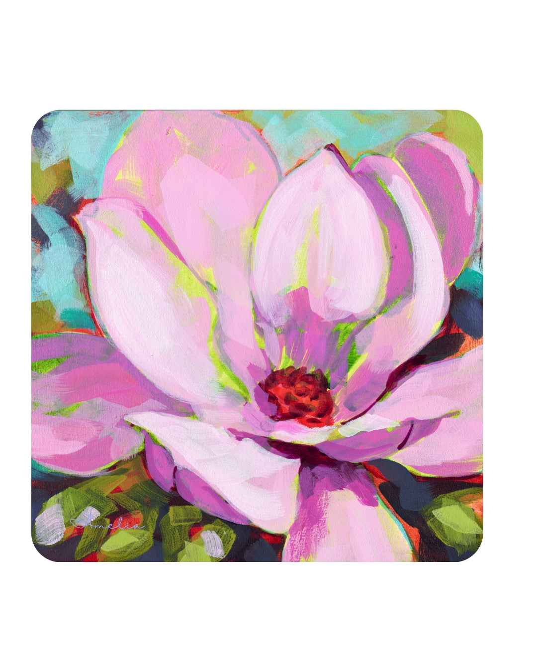 Magnolia Flower Tiny Greeting Card