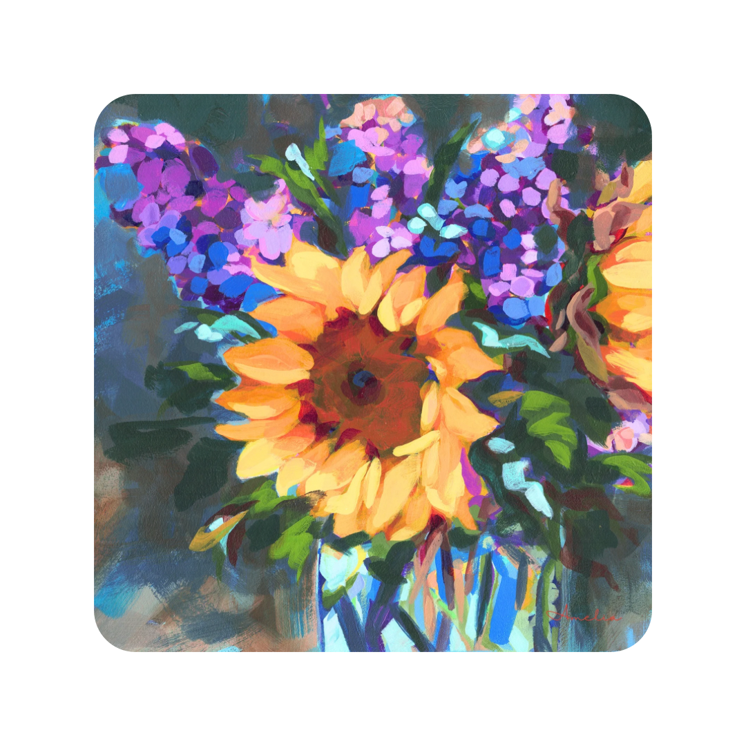 Sunflower & Lilacs, Original