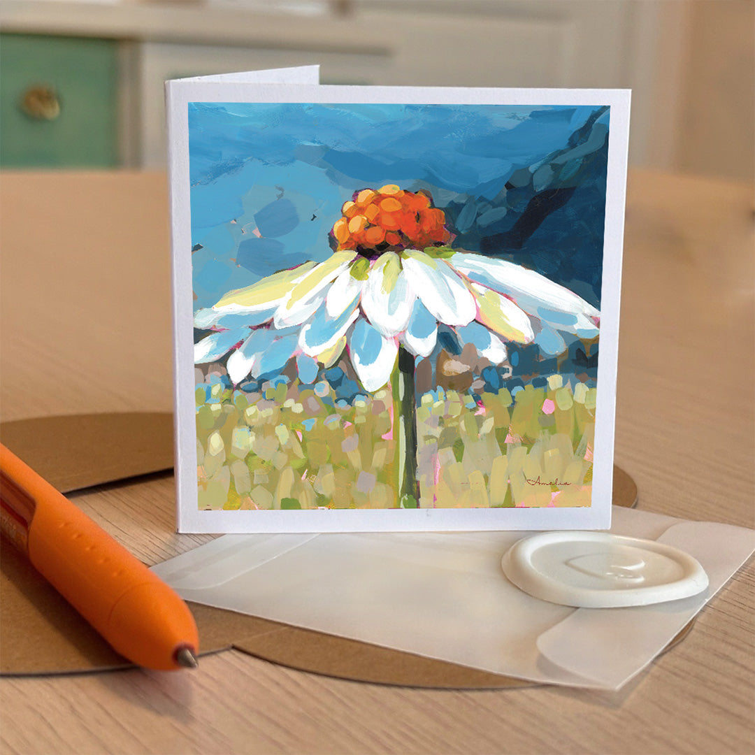 Perky Daisy Tiny Greeting card
