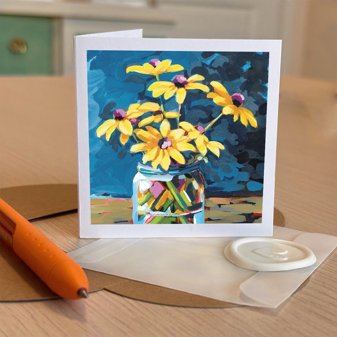Black-Eyed Susans Tiny Greeting card