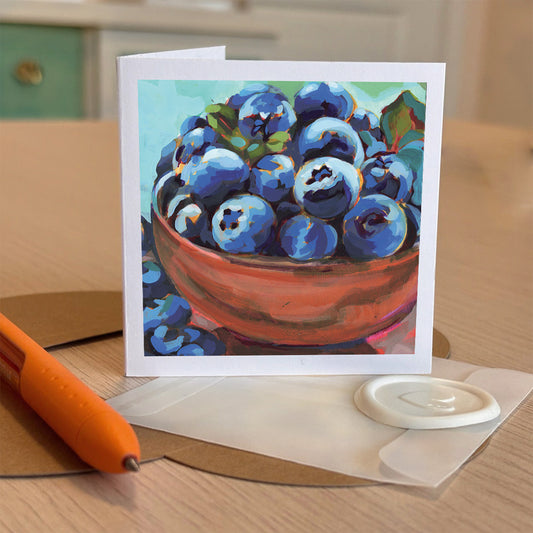 Blueberries Tiny Greeting card