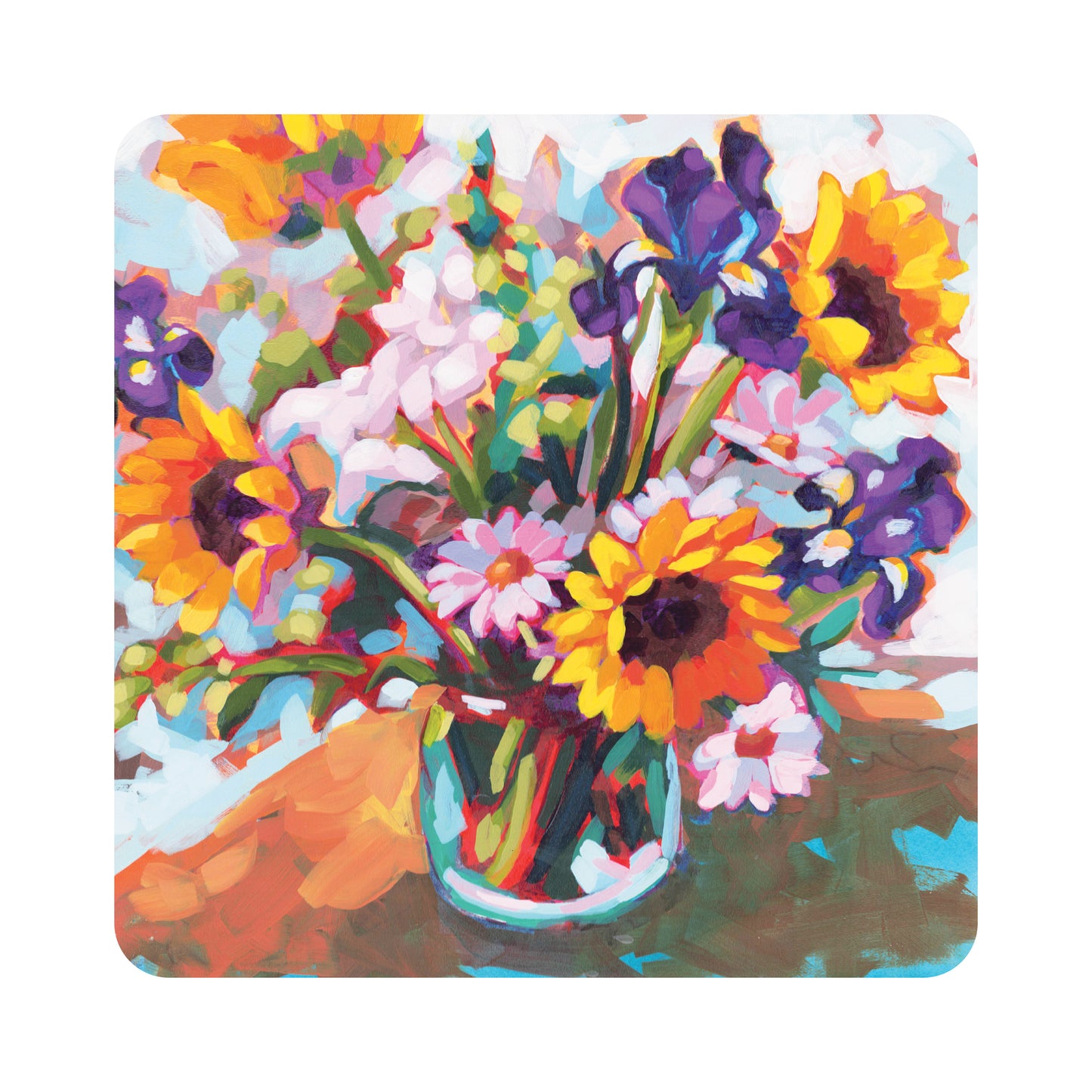 Iris & Sunflower, Artist Rendered Prints