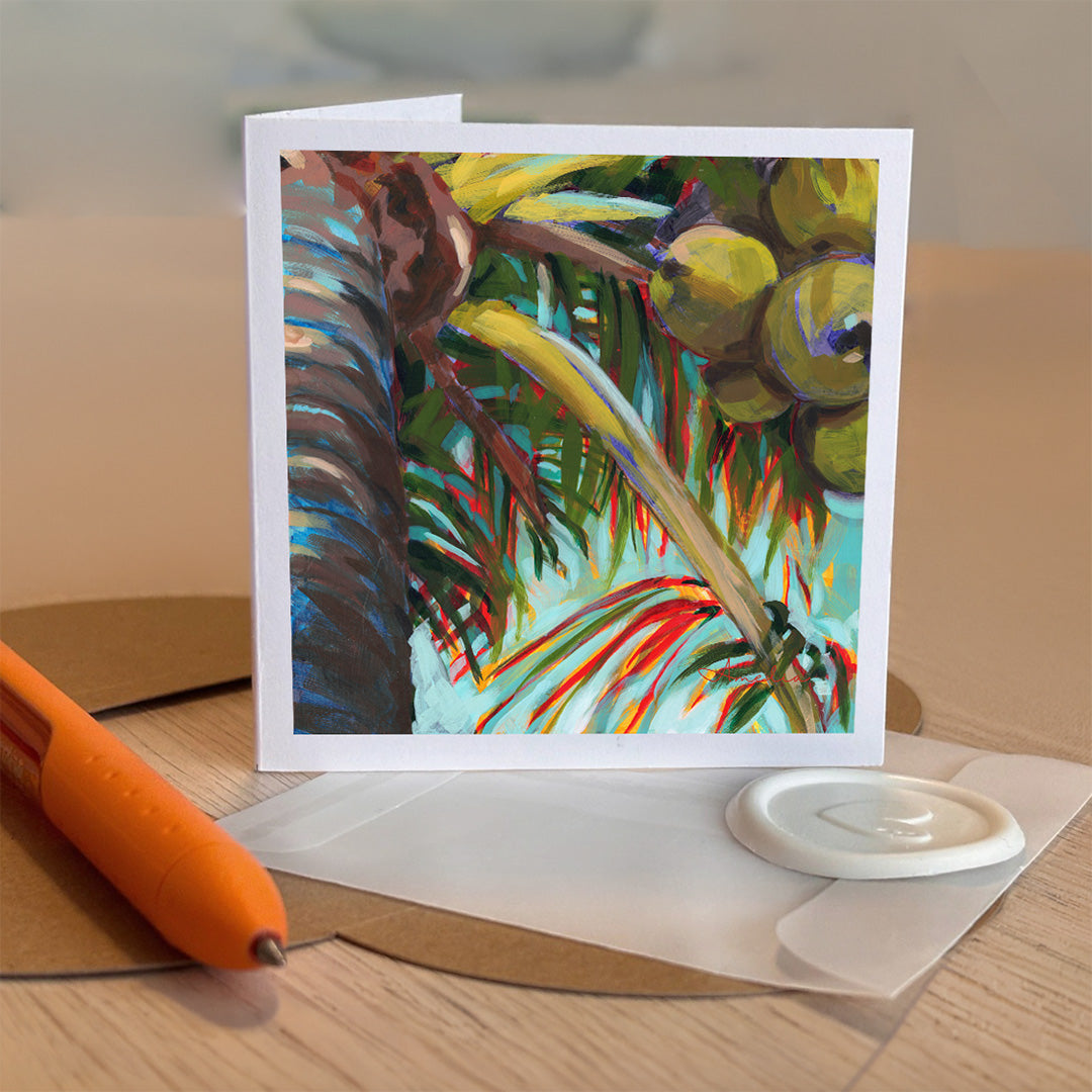 Coconut Tree Tiny Greeting Card