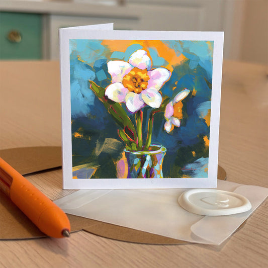 2 Daffodils, Tiny Greeting Cards