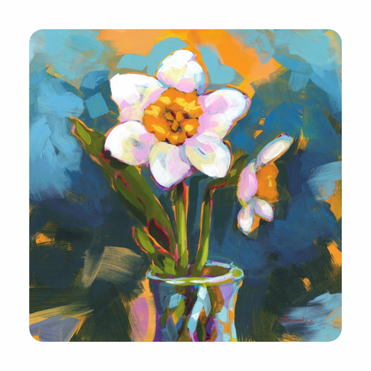 2 Daffodils, Tiny Greeting Cards